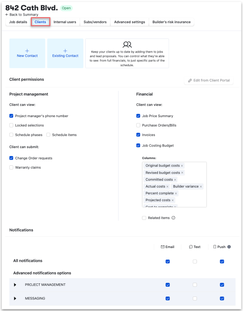 Client Contacts Overview