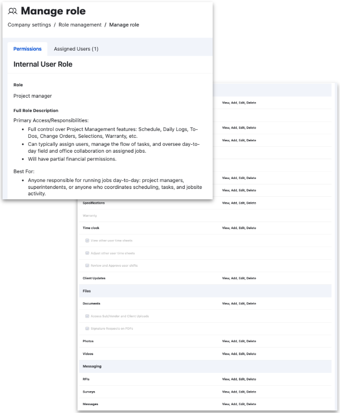 Internal Users Overview