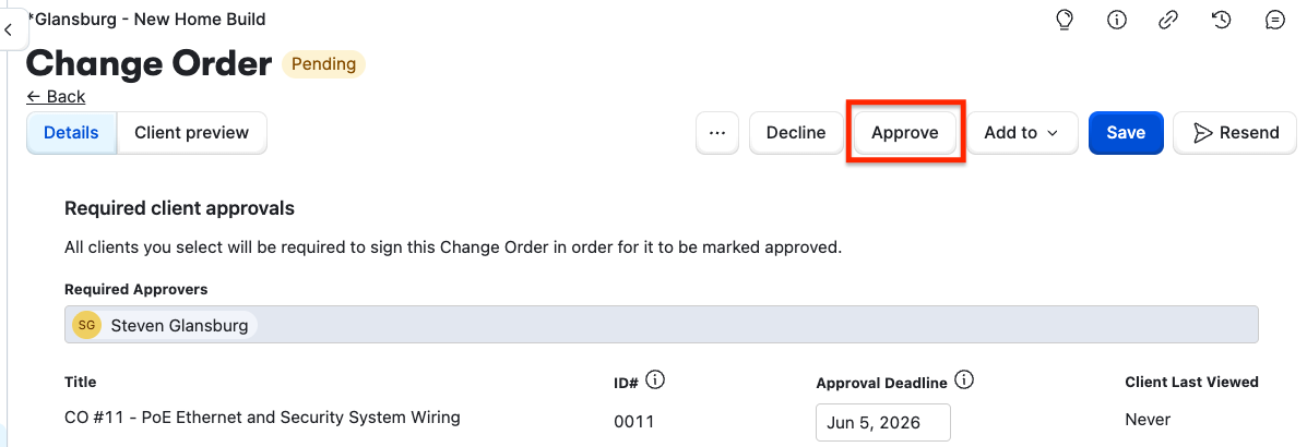 Change Order Overview
